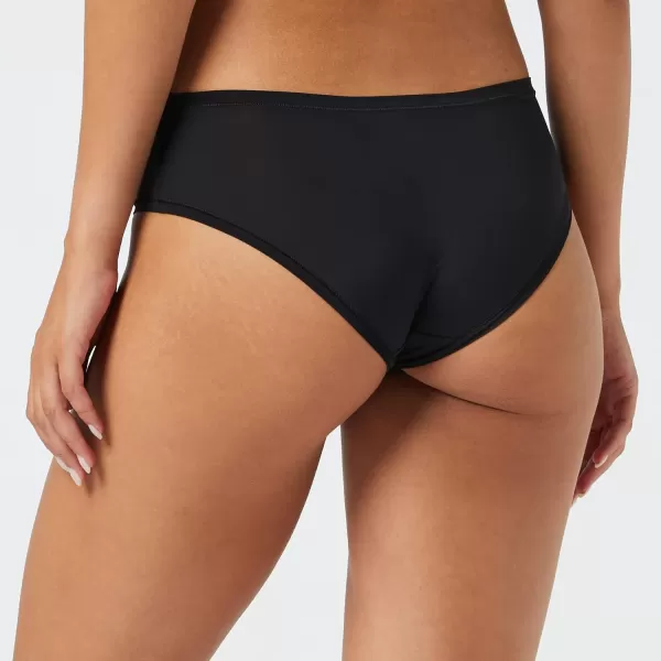 Amazon Essentials Womens Hipster Underwear Available in Plus Size Pack of 6BlackRich Hazel
