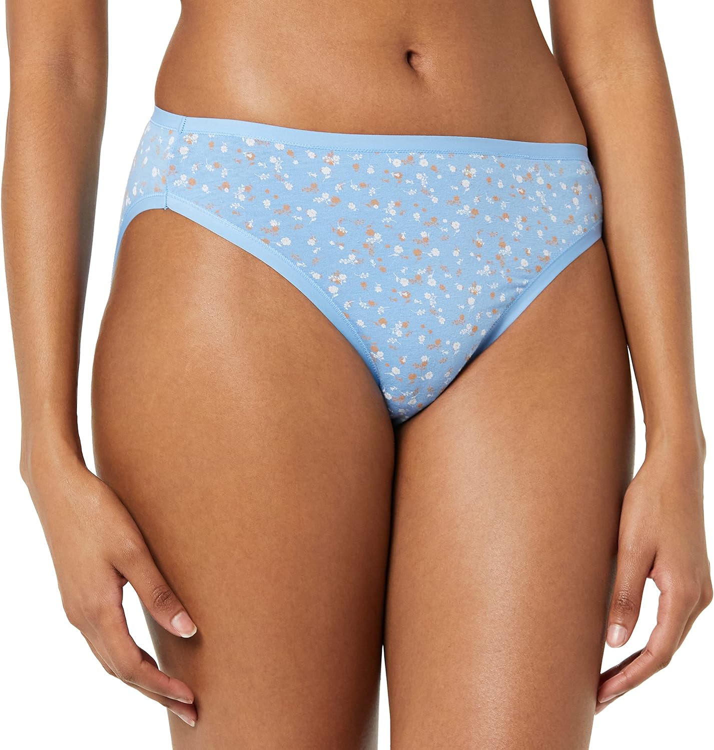 Amazon Essentials Womens Cotton High Leg Brief Underwear Available in Plus Size Multipacks10 MulticolorDitsy FloralDotsFloral