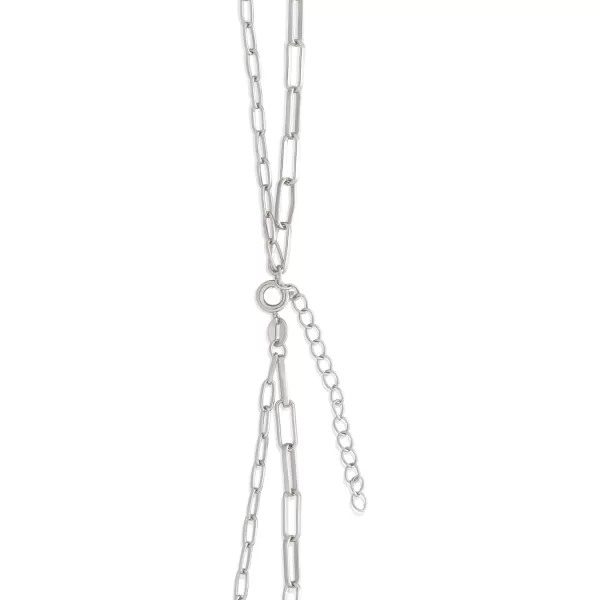 Amazon Essentials 14K Double Paperclip Chain Layered NecklaceSilver