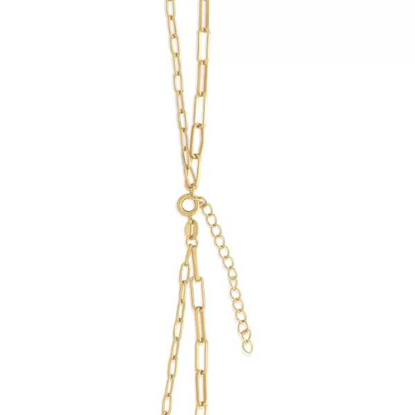 Amazon Essentials 14K Double Paperclip Chain Layered NecklaceYellow Gold