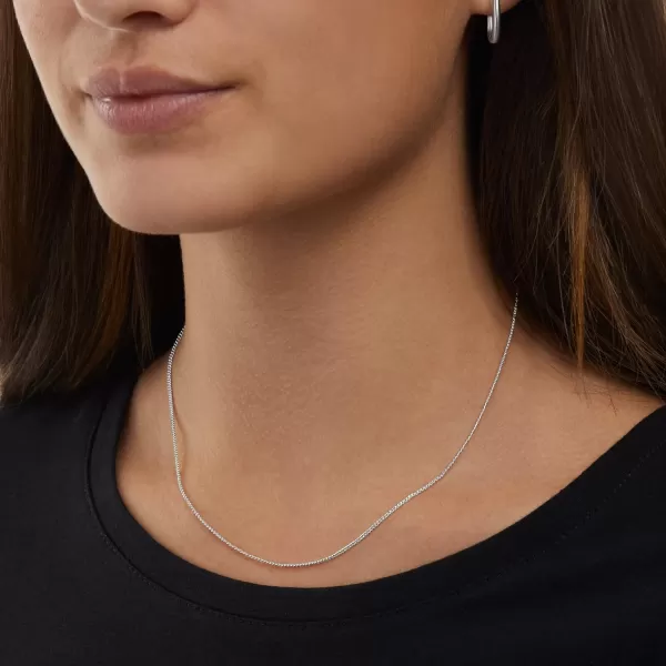 Amazon Essentials 14K Gold Plated Curb ChainSilver 16 2 mm
