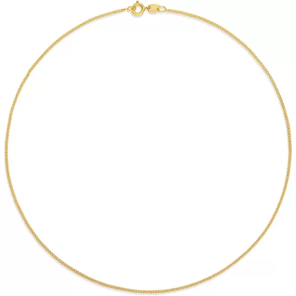 Amazon Essentials 14K Gold Plated Curb ChainYellow Gold 16 2 mm