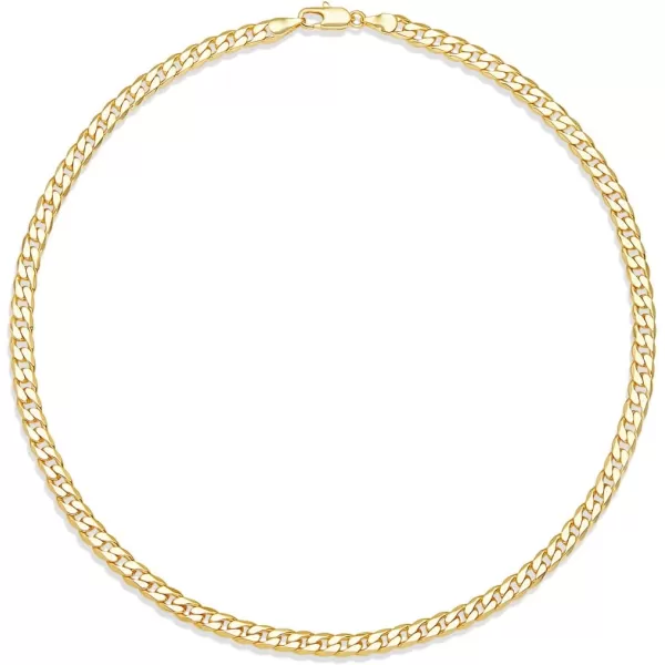 Amazon Essentials 14K Gold Plated Curb ChainYellow Gold 16 5 mm