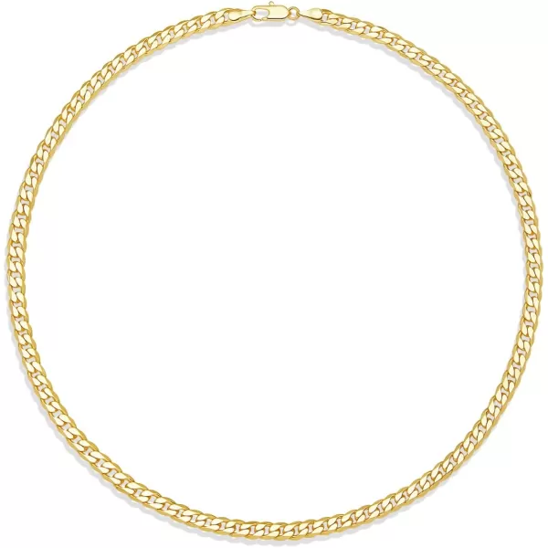 Amazon Essentials 14K Gold Plated Curb ChainYellow Gold 18 5 mm