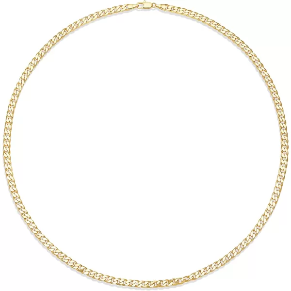 Amazon Essentials 14K Gold Plated Curb ChainYellow Gold 24 5 mm