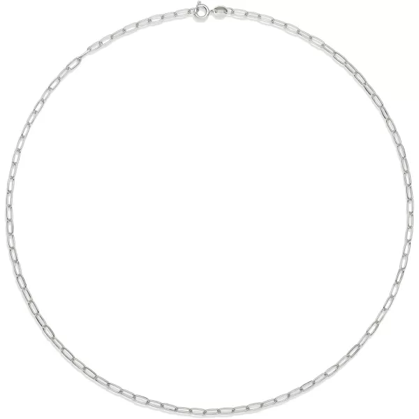 Amazon Essentials 14K Gold Plated Paperclip Chain NecklaceSilver 18