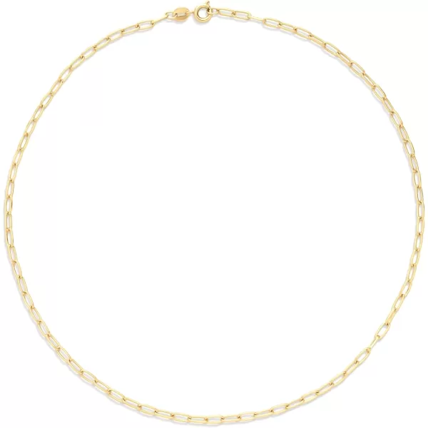 Amazon Essentials 14K Gold Plated Paperclip Chain NecklaceYellow Gold 16