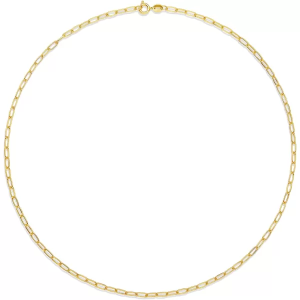 Amazon Essentials 14K Gold Plated Paperclip Chain NecklaceYellow Gold 18