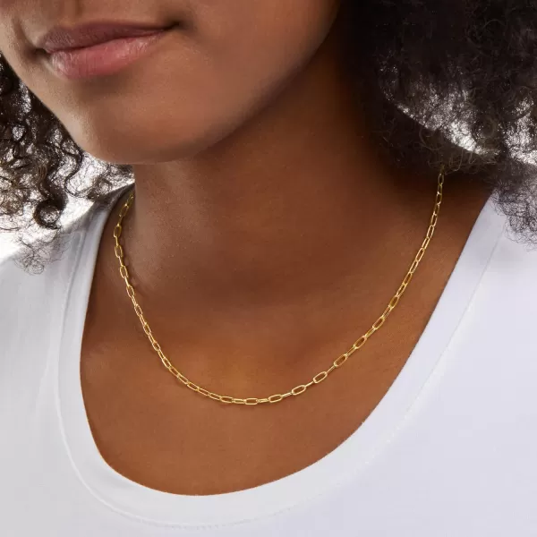 Amazon Essentials 14K Gold Plated Paperclip Chain NecklaceYellow Gold 18