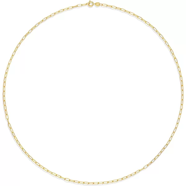 Amazon Essentials 14K Gold Plated Paperclip Chain NecklaceYellow Gold 24