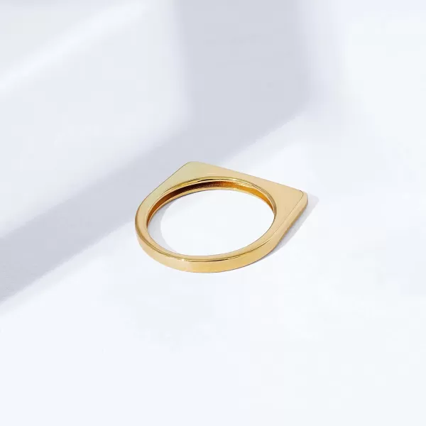 Amazon Essentials 14K Gold Plated Sterling Silver Bar RingYellow Gold 5