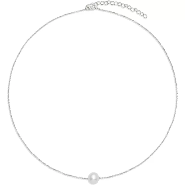 Amazon Essentials 14K Gold or Sterling Silver Freshwater Pearl Pendant NecklaceSilver