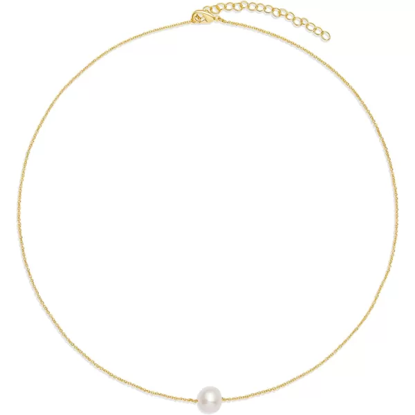 Amazon Essentials 14K Gold or Sterling Silver Freshwater Pearl Pendant NecklaceYellow Gold