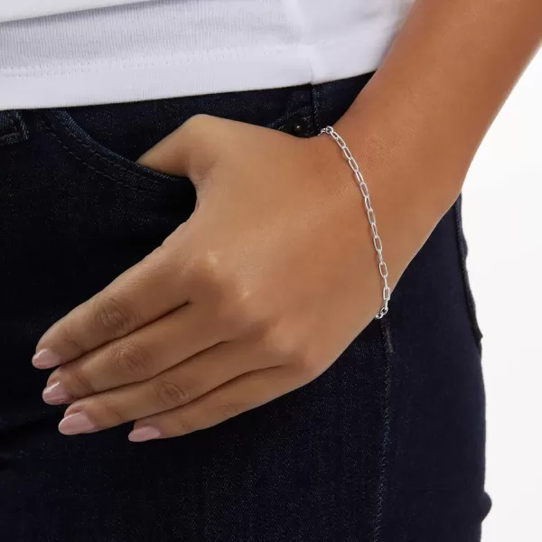 Amazon Essentials 14K Paperclip Chain BraceletSilver