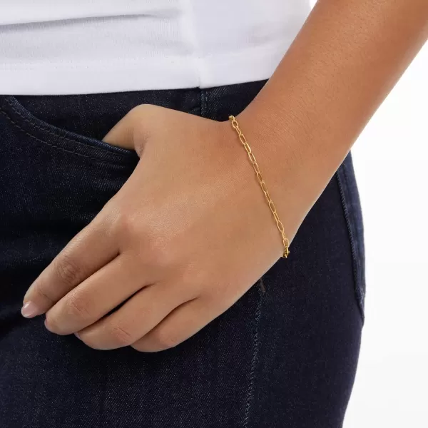 Amazon Essentials 14K Paperclip Chain BraceletYellow Gold