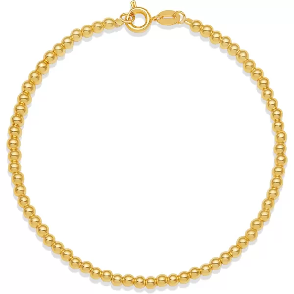 Amazon Essentials 14K Plated Ball Chain BraceletYellow Gold 3 mm