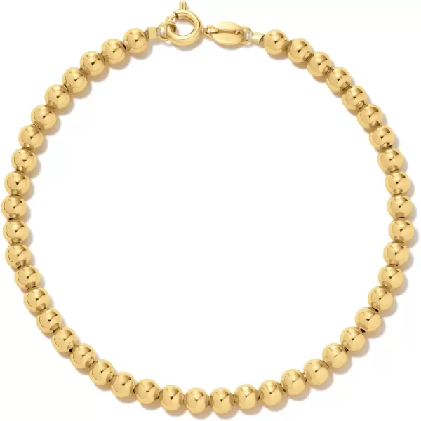 Amazon Essentials 14K Plated Ball Chain BraceletYellow Gold 4 mm