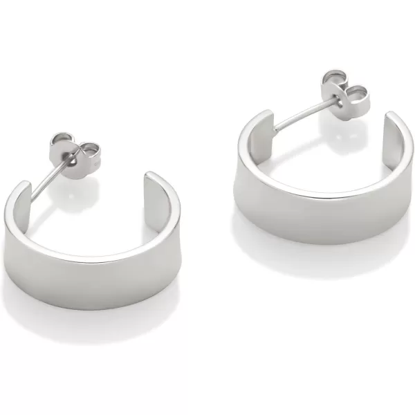 Amazon Essentials 14K Plated Square Edge Hoop 18mmSilver