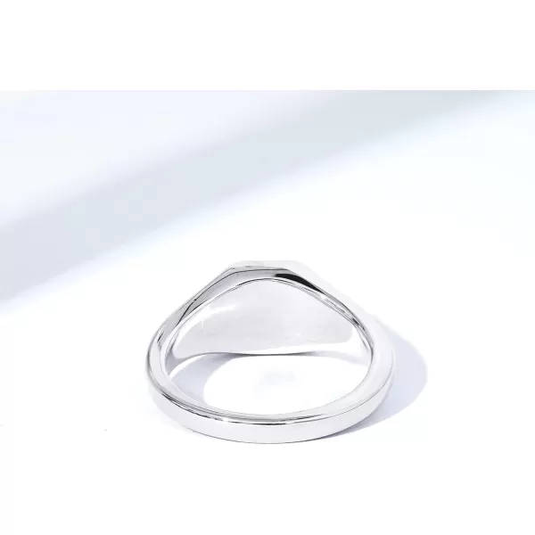 Amazon Essentials 14K Plated Sterling Silver Round Signet RingSilver 10 Square