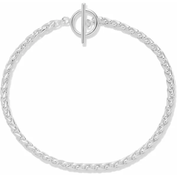 Amazon Essentials 14k Gold Plated or Silver Plated Braided Chain Bracelet 75Silver