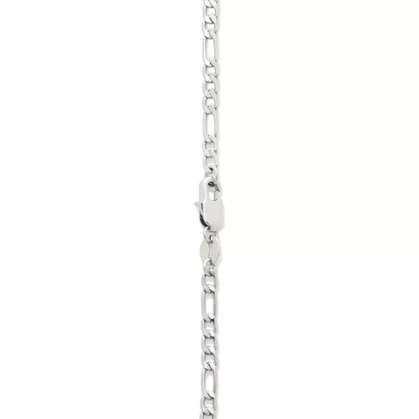 Amazon Essentials 14k Gold or Sterling Silver Plated Figaro Chain 16 18 20 or 24Silver 20 4 mm