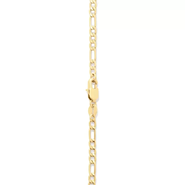 Amazon Essentials 14k Gold or Sterling Silver Plated Figaro Chain 16 18 20 or 24Yellow Gold 18 4 mm