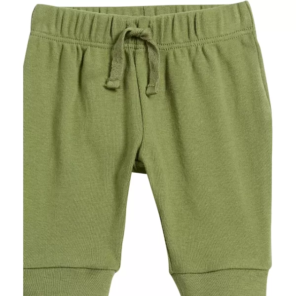 Amazon Essentials Baby Boys Cotton PullOn Pants Multipacks4 Green Jungle