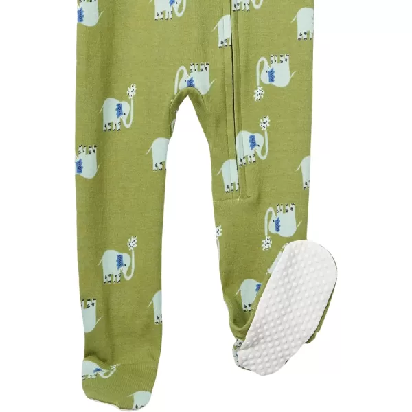 Amazon Essentials Baby Boys SnugFit Cotton Footed Sleeper Pajamas Pack of 3 Elephants 12 MonthsAmazon Essentials Baby Boys SnugFit Cotton Footed Sleeper Pajamas Pack of 3 Elephants 12 Months