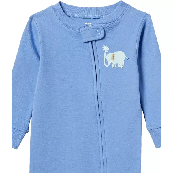 Amazon Essentials Baby Boys SnugFit Cotton Footed Sleeper Pajamas Pack of 3 Elephants 12 MonthsAmazon Essentials Baby Boys SnugFit Cotton Footed Sleeper Pajamas Pack of 3 Elephants 12 Months