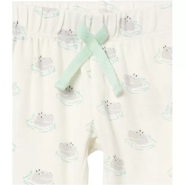 Amazon Essentials Baby Girls Cotton PullOn Pants Multipacks4 Grey