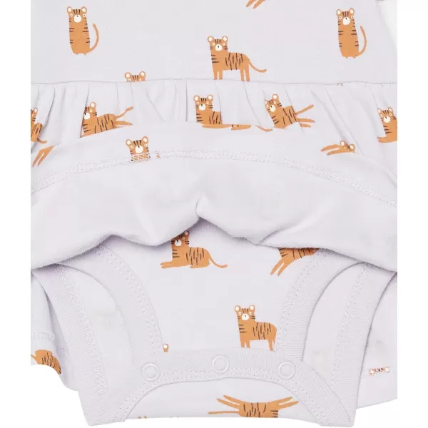 Amazon Essentials Baby Girls ShortSleeve Dress Pack of 3Lilac Cat