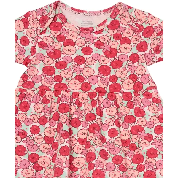 Amazon Essentials Baby Girls ShortSleeve Dress Pack of 3Pink Berry