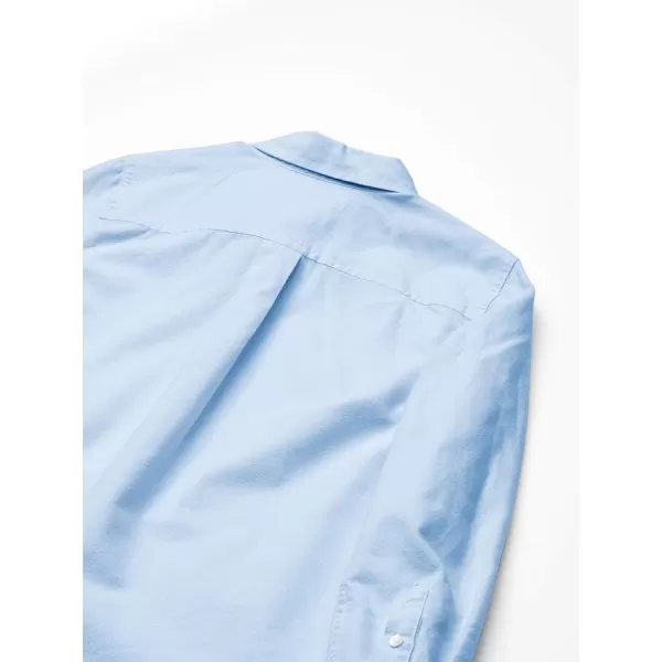 Amazon Essentials Boys Uniform Classic Fit LongSleeve Woven Oxford ShirtBlue