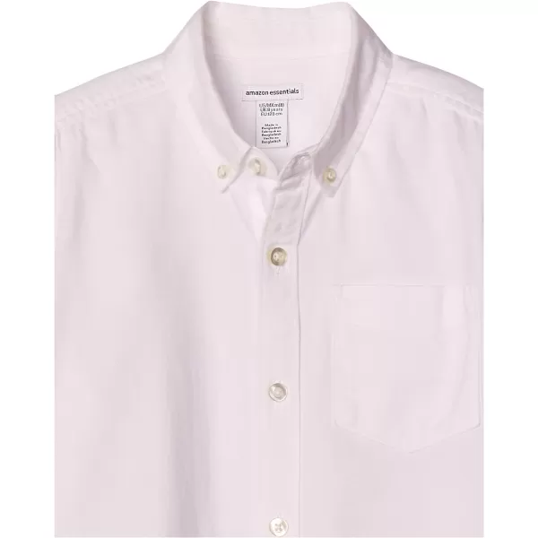 Amazon Essentials Boys Uniform Classic Fit LongSleeve Woven Oxford ShirtWhite