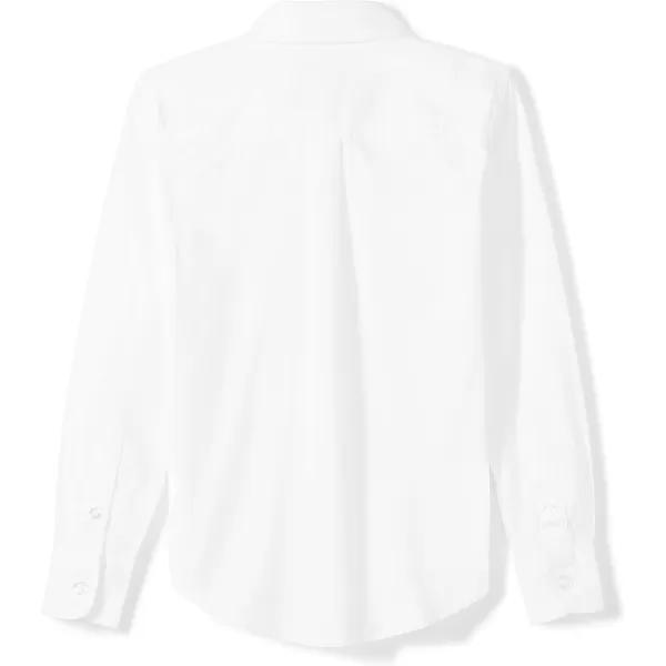Amazon Essentials Boys Uniform Classic Fit LongSleeve Woven Oxford ShirtWhite