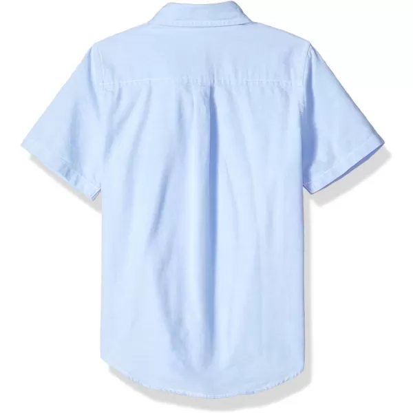 Amazon Essentials Boys Uniform ShortSleeve Woven Oxford ButtonDown ShirtBlue