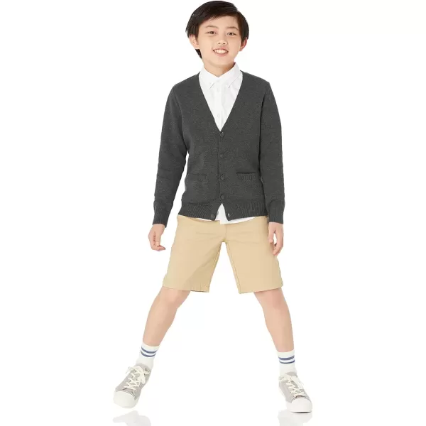 Amazon Essentials Boys Uniform ShortSleeve Woven Oxford ButtonDown ShirtWhite