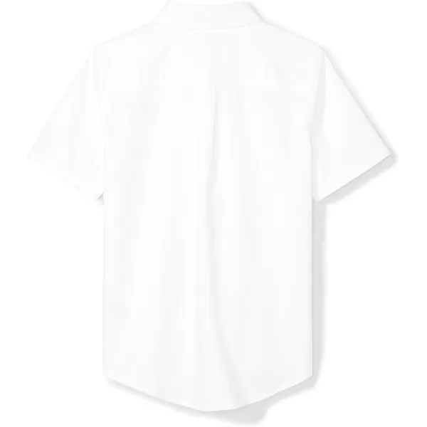 Amazon Essentials Boys Uniform ShortSleeve Woven Oxford ButtonDown ShirtWhite
