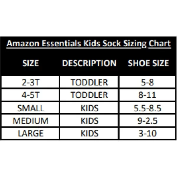 Amazon Essentials Boys and Toddlers Cotton Crew Sock 10 PairsBlack