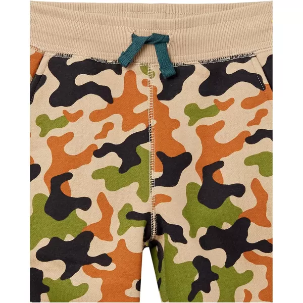 Amazon Essentials Boys and Toddlers Fleece Jogger Sweatpants Multipacks2 Beige CamoDark Green