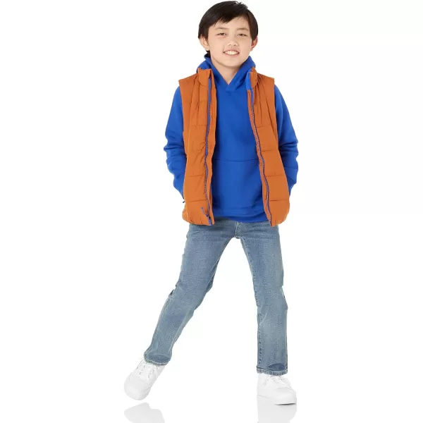 Amazon Essentials Boys and Toddlers Heavyweight Puffer VestBlack Cobalt Blue Color Block