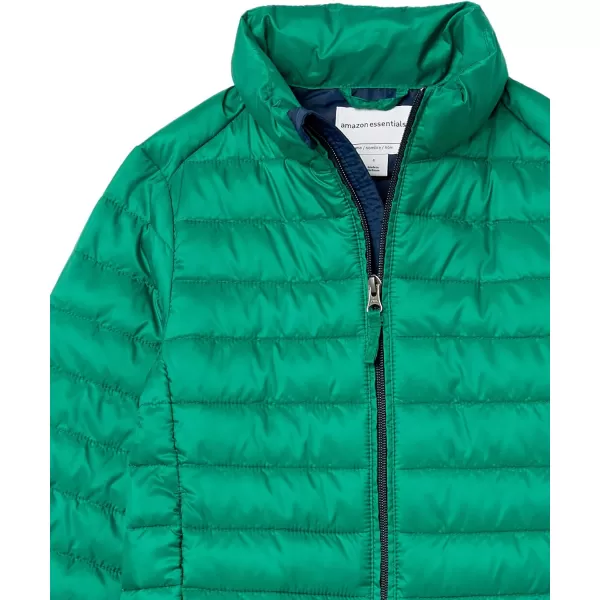 Amazon Essentials Boys and Toddlers Lightweight WaterResistant Packable Puffer JacketGreen
