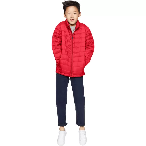 Amazon Essentials Boys and Toddlers Lightweight WaterResistant Packable Puffer JacketRed