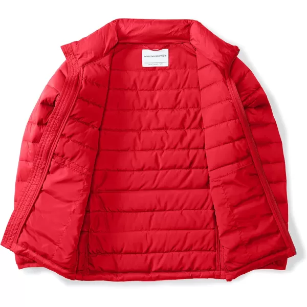 Amazon Essentials Boys and Toddlers Lightweight WaterResistant Packable Puffer JacketRed