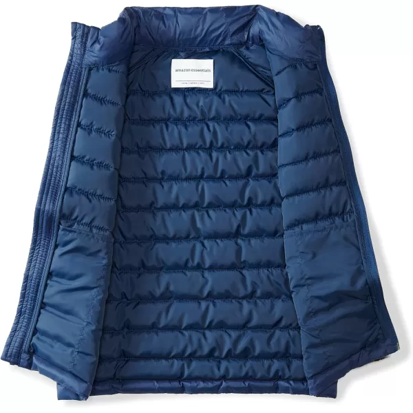 Amazon Essentials Boys and Toddlers Lightweight WaterResistant Packable Puffer VestNavy