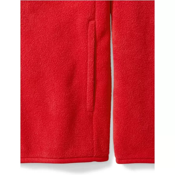 Amazon Essentials Boys and Toddlers Polar Fleece FullZip Mock JacketPolyester Red