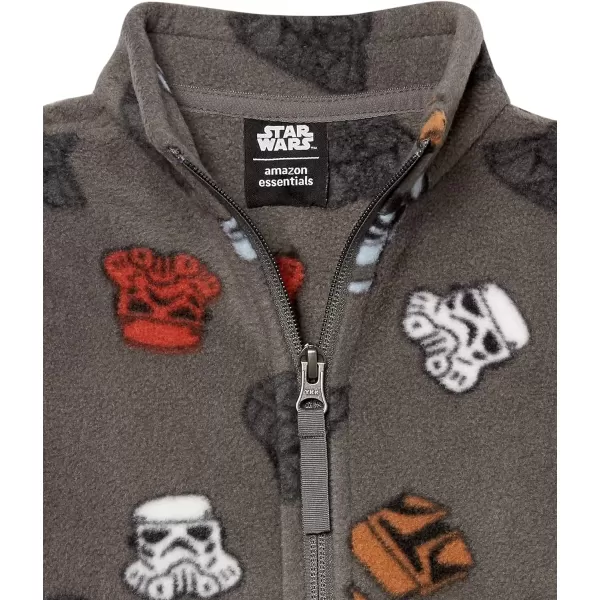 Amazon Essentials Boys and Toddlers Polar Fleece FullZip Mock JacketPolyester Star Wars Vader Friends