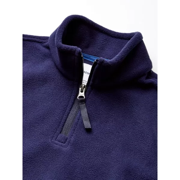 Amazon Essentials Boys and Toddlers Polar Fleece QuarterZip Pullover JacketPolyester Navy