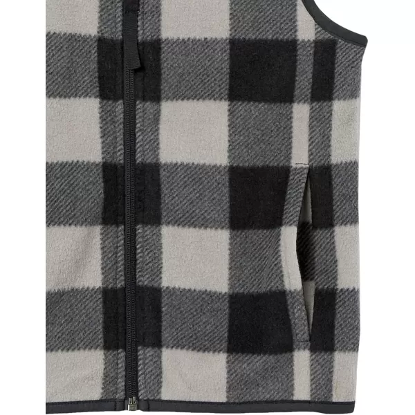 Amazon Essentials Boys and Toddlers Polar Fleece VestPolyester Black Grey Buffalo Plaid