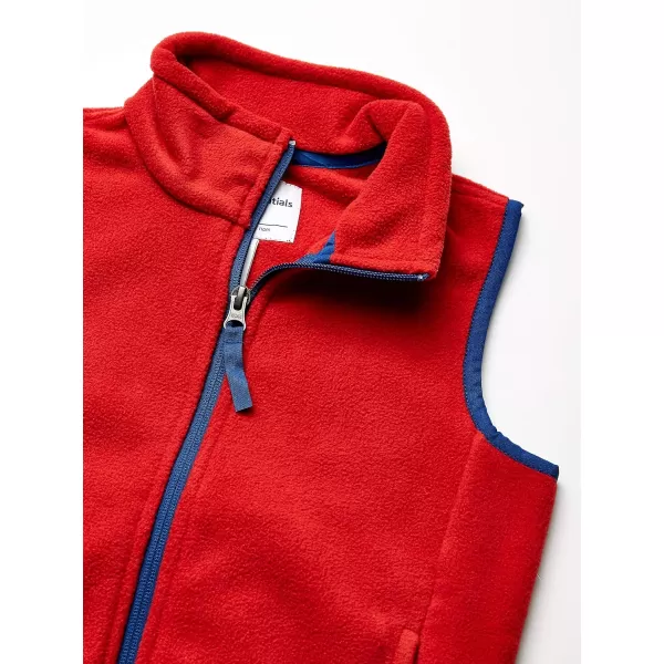 Amazon Essentials Boys and Toddlers Polar Fleece VestPolyester Red